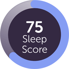 75 Sleep score